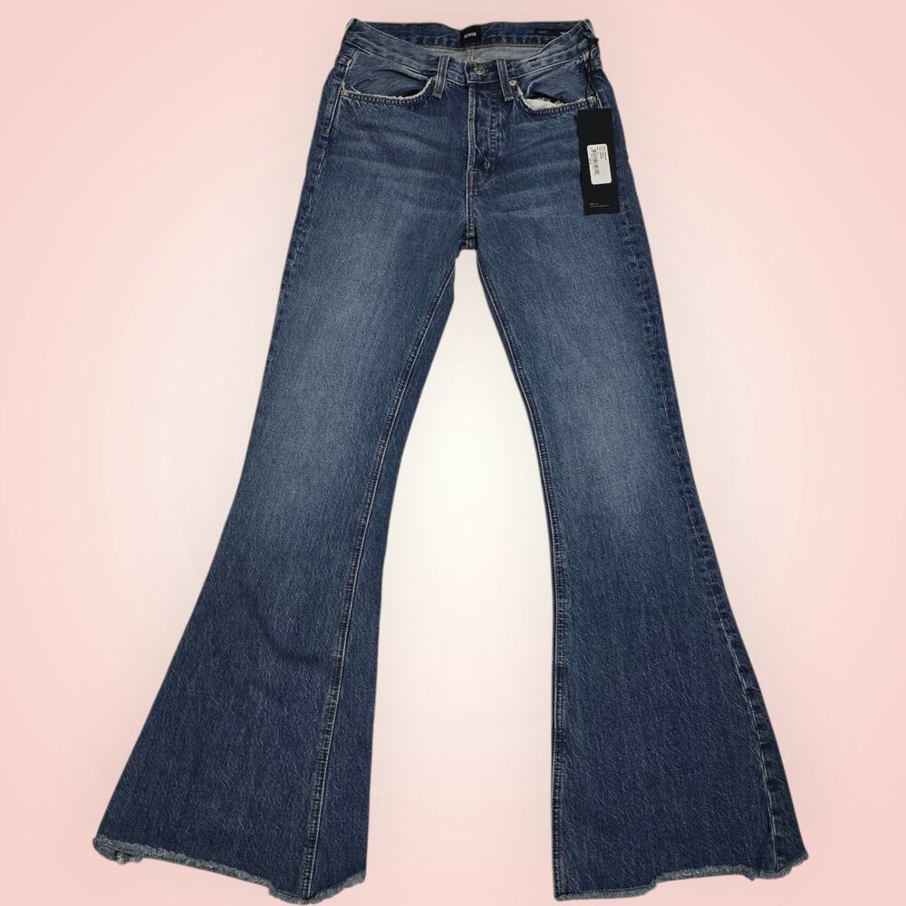 Edwin Jeans Chrissy Rumour Wide Flare‎ Mid-Rise Denim Size 24 NWT Women